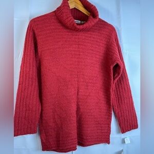 Womens Russ Wool Blend Red Turtleneck Sweater Size SP NWT